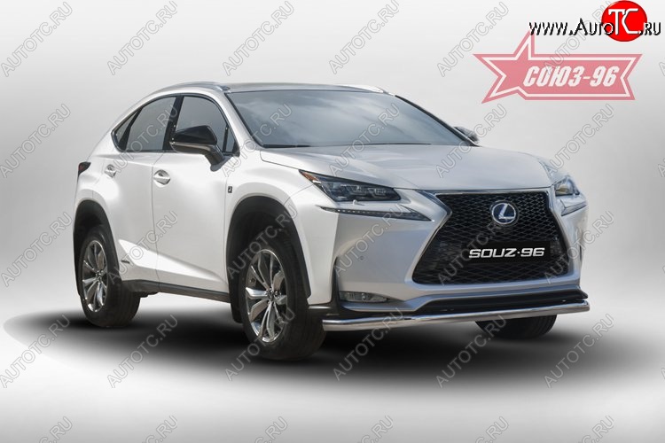 17 414 р. Защита переднего бампера одинарная F-Sport Souz-96 (d60). Lexus NX200 Z10 дорестайлинг (2014-2017)  с доставкой в г. Набережные‑Челны