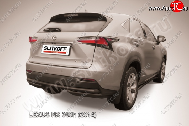 7 849 р. Защита заднего бампера из трубы d57 Slitkoff Lexus NX300h Z10 дорестайлинг (2014-2017) (Цвет: серебристый)  с доставкой в г. Набережные‑Челны