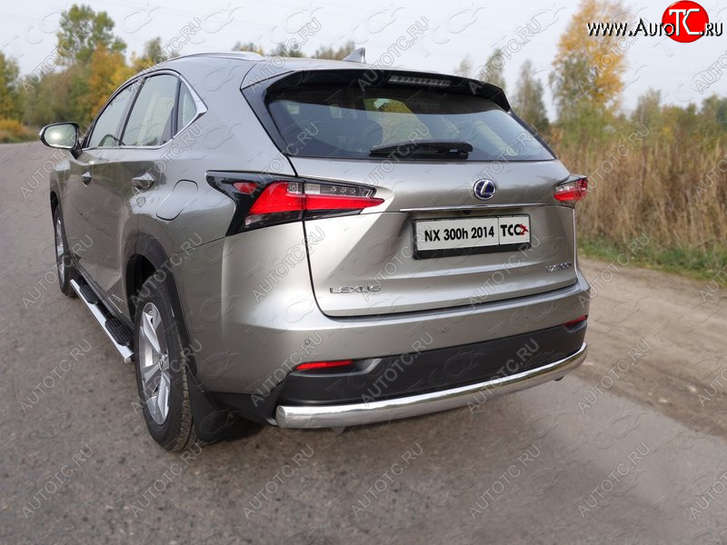 23 599 р. Защита заднего бампера (овальная) ТСС (нержавейка d75х42 мм) Lexus NX300h Z10 дорестайлинг (2014-2017)  с доставкой в г. Набережные‑Челны