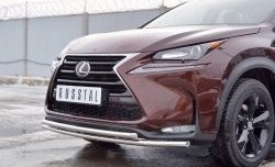 18 999 р. Защита переднего бампера (2 трубыØ42 мм, нержавейка) SLITKOFF  Lexus NX200  Z10 (2014-2017) дорестайлинг  с доставкой в г. Набережные‑Челны. Увеличить фотографию 4