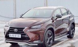 16 499 р. Защита переднего бампера (Ø42 мм, волна, нержавейка) SLITKOFF  Lexus NX200  Z10 (2014-2017) дорестайлинг  с доставкой в г. Набережные‑Челны. Увеличить фотографию 2