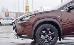 16 499 р. Защита переднего бампера (Ø42 мм, волна, нержавейка) SLITKOFF  Lexus NX200  Z10 (2014-2017) дорестайлинг  с доставкой в г. Набережные‑Челны. Увеличить фотографию 3