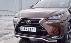 16 499 р. Защита переднего бампера (Ø42 мм, волна, нержавейка) SLITKOFF  Lexus NX200  Z10 (2014-2017) дорестайлинг  с доставкой в г. Набережные‑Челны. Увеличить фотографию 4