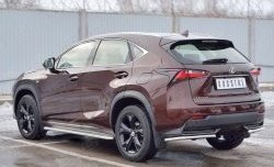 15 999 р. Защита заднего бампера (Ø42 мм уголки, нержавейка) SLITKOFF Lexus NX200 Z10 дорестайлинг (2014-2017)  с доставкой в г. Набережные‑Челны. Увеличить фотографию 2