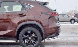 15 999 р. Защита заднего бампера (Ø42 мм уголки, нержавейка) SLITKOFF Lexus NX200 Z10 дорестайлинг (2014-2017)  с доставкой в г. Набережные‑Челны. Увеличить фотографию 4