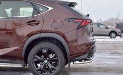 17 999 р. Защита заднего бампера (Ø63 мм, нержавейка) SLITKOFF Lexus NX200 Z10 дорестайлинг (2014-2017)  с доставкой в г. Набережные‑Челны. Увеличить фотографию 3