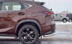 20 899 р. Защита заднего бампера (Ø63 мм с надписью, нержавейка) SLITKOFF Lexus NX200 Z10 дорестайлинг (2014-2017)  с доставкой в г. Набережные‑Челны. Увеличить фотографию 3