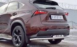 20 899 р. Защита заднего бампера (Ø63 мм с надписью, нержавейка) SLITKOFF Lexus NX200 Z10 дорестайлинг (2014-2017)  с доставкой в г. Набережные‑Челны. Увеличить фотографию 4