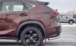 18 499 р. Защита заднего бампера (Ø63 мм уголки, нержавейка) SLITKOFF Lexus NX200 Z10 дорестайлинг (2014-2017)  с доставкой в г. Набережные‑Челны. Увеличить фотографию 3