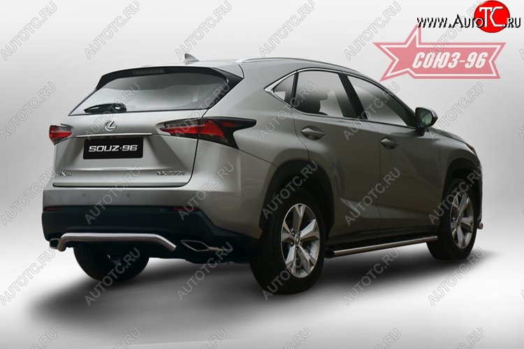 13 679 р. Защита заднего бампера (F-Sport) Souz-96 (d60) Lexus NX200 Z10 дорестайлинг (2014-2017)  с доставкой в г. Набережные‑Челны