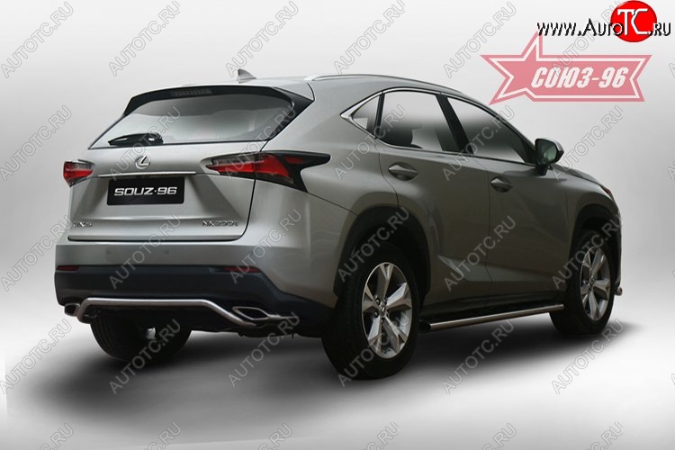 13 319 р. Узкая защита заднего бампера d42 Souz-96 Lexus NX200 Z10 дорестайлинг (2014-2017)  с доставкой в г. Набережные‑Челны