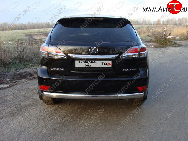 26 999 р. Защита заднего бампера (овальная) ТСС (нержавейка d75х42 мм)  Lexus RX350  AL10 (2012-2015) рестайлинг  с доставкой в г. Набережные‑Челны