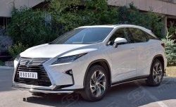 16 899 р. Защита переднего бампера (Ø42 мм, нержавейка) SLITKOFF  Lexus RX  200T (2015-2017) AL20 дорестайлинг  с доставкой в г. Набережные‑Челны. Увеличить фотографию 2