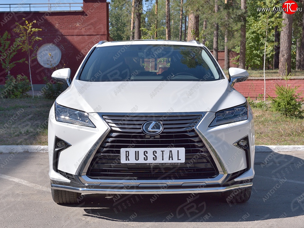 16 899 р. Защита переднего бампера (Ø42 мм, нержавейка) SLITKOFF  Lexus RX  200T (2015-2017) AL20 дорестайлинг  с доставкой в г. Набережные‑Челны