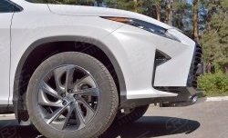 15 649 р. Защита переднего бампера (Ø75х42 мм, нержавейка) Russtal Lexus RX 200T AL20 дорестайлинг (2015-2017)  с доставкой в г. Набережные‑Челны. Увеличить фотографию 3