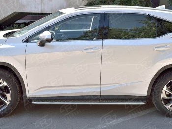 25 849 р. Широкая защита порогов с трубой диаметром 42 мм SLITKOFF v2 Lexus RX 200T AL20 дорестайлинг (2015-2017)  с доставкой в г. Набережные‑Челны. Увеличить фотографию 3