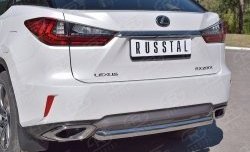 18 799 р. Защита заднего бампера (Ø63 мм, окрашенная) SLITKOFF Lexus RX 200T AL20 дорестайлинг (2015-2017)  с доставкой в г. Набережные‑Челны. Увеличить фотографию 3