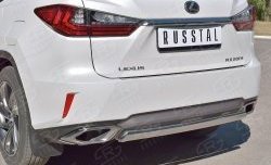 15 649 р. Защита заднего бампера (Ø75x42 мм, нержавейка) Russtal Lexus RX 200T AL20 дорестайлинг (2015-2017)  с доставкой в г. Набережные‑Челны. Увеличить фотографию 3