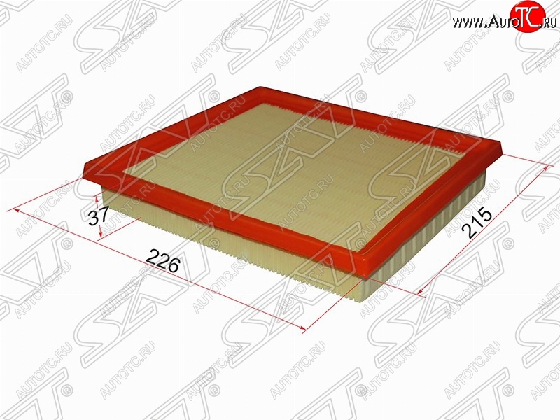 379 р. Фильтр воздушный двигателя SAT (226х215х37 mm)  Lexus RX  270 (2015-2019), Lexus RX270  AL10 (2010-2012), Lexus RX350  AL10 (2008-2015), Lexus RX450H  AL10 (2009-2012), Toyota Highlander  XU40 (2007-2013), Toyota Kluger  XU40 (2007-2013)  с доставкой в г. Набережные‑Челны