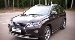 17 999 р. Защита переднего бампера (2 трубыØ63 и 42 мм, нержавейка) SLITKOFF Lexus RX350 AL10 дорестайлинг (2008-2012)  с доставкой в г. Набережные‑Челны. Увеличить фотографию 3