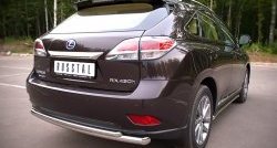 17 799 р. Защита заднего бампера (Ø63 и 42 мм, нержавейка) SLITKOFF Lexus RX450H AL10 дорестайлинг (2009-2012)  с доставкой в г. Набережные‑Челны. Увеличить фотографию 4