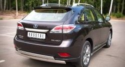 23 999 р. Защита заднего бампера (2 трубы Ø76х42 мм, нержавейка) Russtal Lexus RX450H AL10 дорестайлинг (2009-2012)  с доставкой в г. Набережные‑Челны. Увеличить фотографию 4