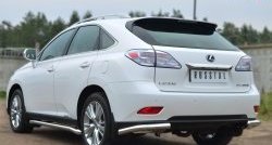 14 649 р. Защита заднего бампера (Ø63 мм, нержавейка) SLITKOFF Lexus RX350 AL10 дорестайлинг (2008-2012)  с доставкой в г. Набережные‑Челны. Увеличить фотографию 2