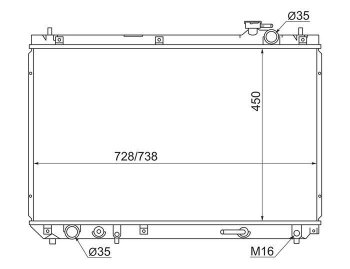 Радиатор двигателя SAT (пластинчатый, МКПП/АКПП) Toyota Harrier XU10 дорестайлинг (1997-2000)