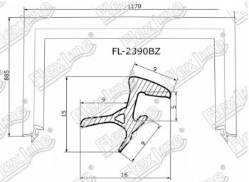 Молдинг лобового стекла FlexLine Toyota Harrier XU30 (2003-2013)