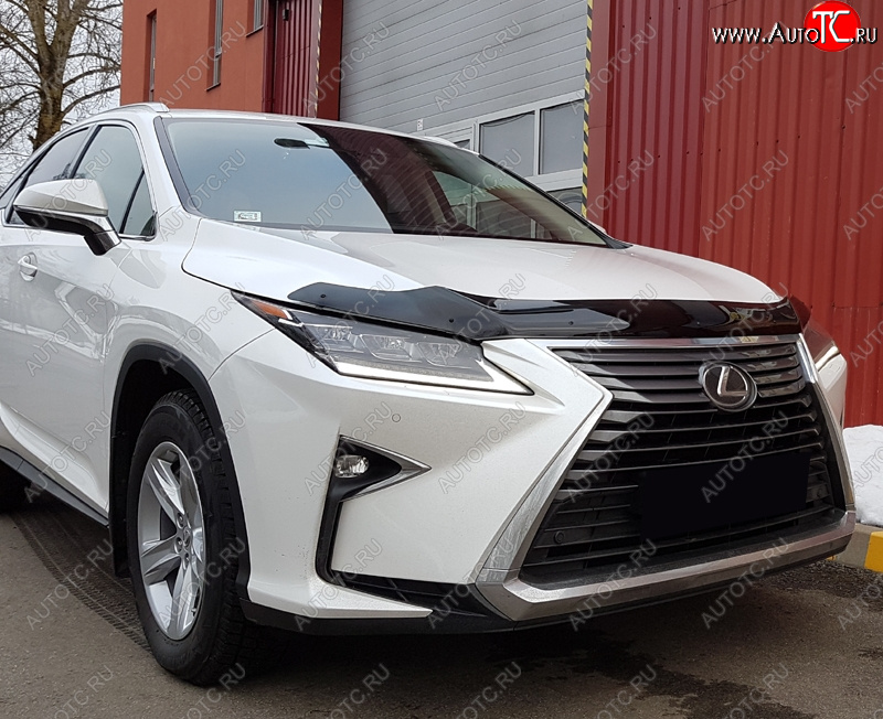 2 999 р. Дефлектор капота SIM Lexus RX350L AL20 дорестайлинг (2017-2019)  с доставкой в г. Набережные‑Челны