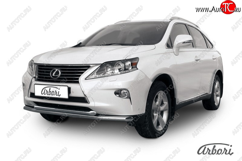 22 049 р. Защита переднего бампера Arbori (нержавейка, 2 трубы d57 mm)  Lexus RX350  AL10 (2012-2015) рестайлинг  с доставкой в г. Набережные‑Челны