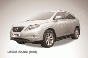 18 699 р. защита переднего бампера Slitkoff  Lexus RX350  AL10 (2008-2012) дорестайлинг (Цвет: серебристый)  с доставкой в г. Набережные‑Челны. Увеличить фотографию 1