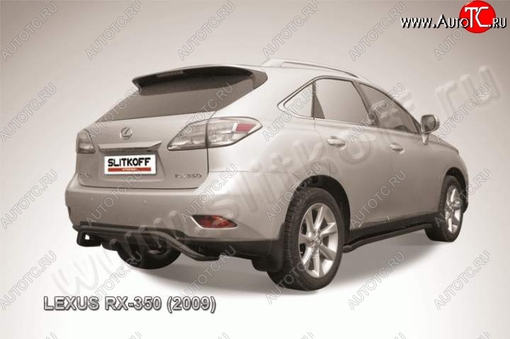 12 549 р. Защита задняя Slitkoff Lexus RX350 AL10 дорестайлинг (2008-2012) (Цвет: серебристый)  с доставкой в г. Набережные‑Челны