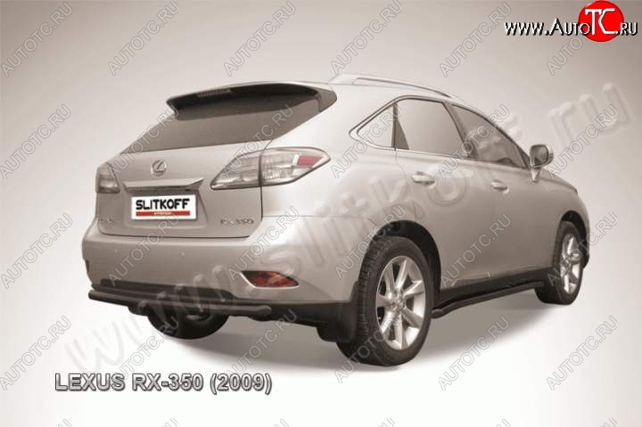 12 549 р. Защита задняя Slitkoff  Lexus RX350  AL10 (2008-2012) дорестайлинг (Цвет: серебристый)  с доставкой в г. Набережные‑Челны