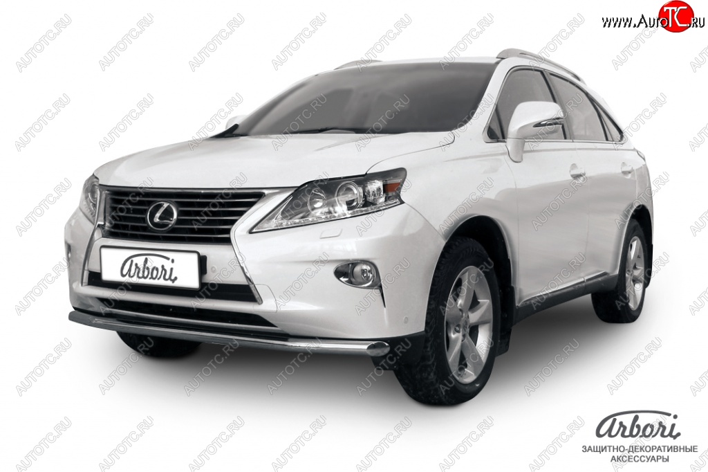 23 939 р. Защита переднего бампера Arbori (нержавейка, 1 труба d57 mm) Lexus RX350 AL10 рестайлинг (2012-2015)  с доставкой в г. Набережные‑Челны