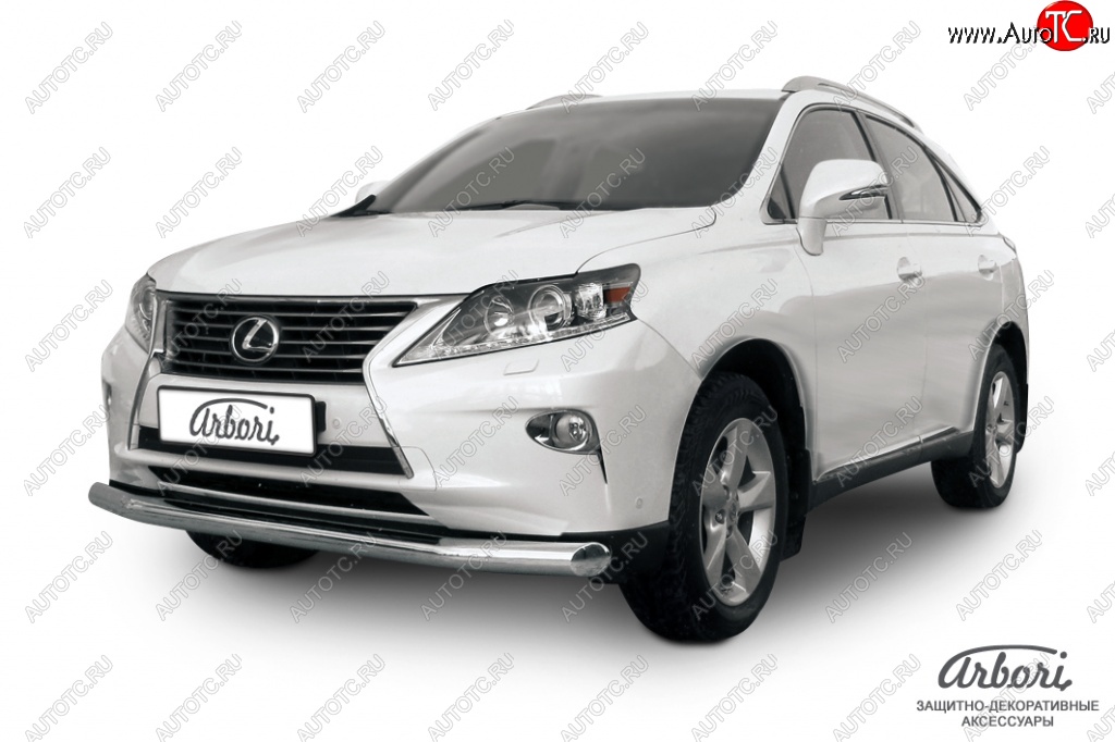 20 879 р. Защита переднего бампера Arbori (нержавейка, 1 труба d76 mm). Lexus RX350 AL10 рестайлинг (2012-2015)  с доставкой в г. Набережные‑Челны