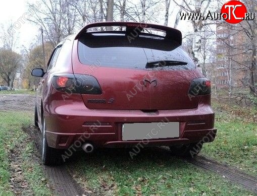 5 349 р. Накладка на задний бампер Sport CentreTuning  Mazda 3/Axela  BK (2003-2009) дорестайлинг, хэтчбэк, рестайлинг, хэтчбэк (Неокрашенная)  с доставкой в г. Набережные‑Челны