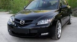 629 р. Реснички на фары RA  Mazda 3/Axela  BK (2003-2009) дорестайлинг, хэтчбэк, рестайлинг, хэтчбэк (Неокрашенные)  с доставкой в г. Набережные‑Челны. Увеличить фотографию 3