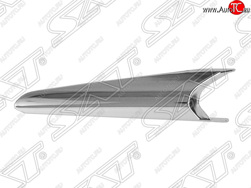 899 р. Левый молдинг на передний бампер SAT (хром) Mazda 3/Axela BM дорестайлинг, хэтчбэк (2013-2016) (Неокрашенный)  с доставкой в г. Набережные‑Челны