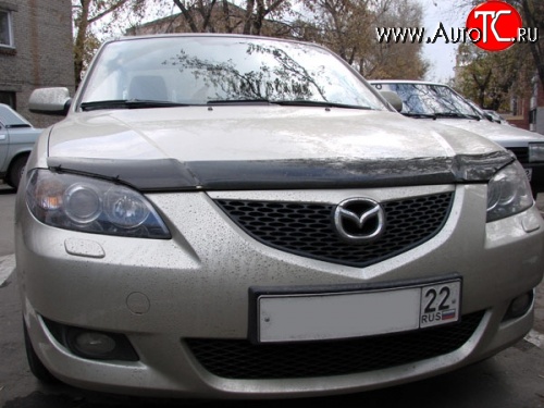 2 599 р. Дефлектор капота NovLine Mazda 3/Axela BK дорестайлинг седан (2003-2006)  с доставкой в г. Набережные‑Челны