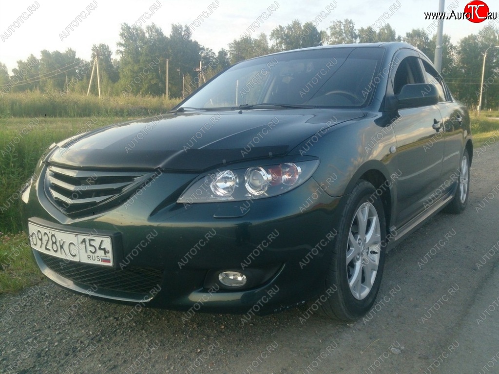 3 189 р. Решётка радиатора Корнер Mazda 3/Axela BK дорестайлинг седан (2003-2006) (Неокрашенная)  с доставкой в г. Набережные‑Челны