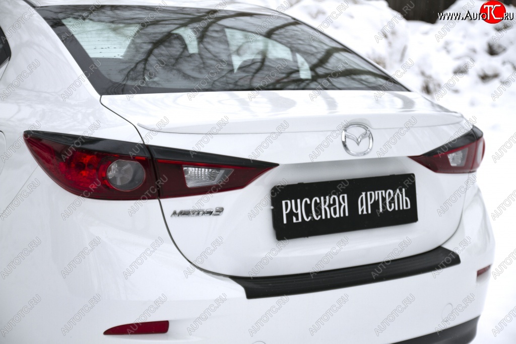 979 р. Реснички на фонари RA Mazda 3/Axela BM дорестайлинг седан (2013-2016) (Неокрашенные)  с доставкой в г. Набережные‑Челны