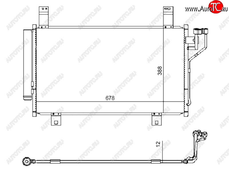 9 199 р. Радиатор кондиционера SAT  Mazda CX-5 ( KE,  KF) (2011-2024) дорестайлинг, рестайлинг  с доставкой в г. Набережные‑Челны