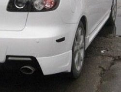 3 199 р. Клыки на задний бампер Style Mazda 3/Axela BK дорестайлинг, хэтчбэк (2003-2006) (Неокрашенная)  с доставкой в г. Набережные‑Челны. Увеличить фотографию 3