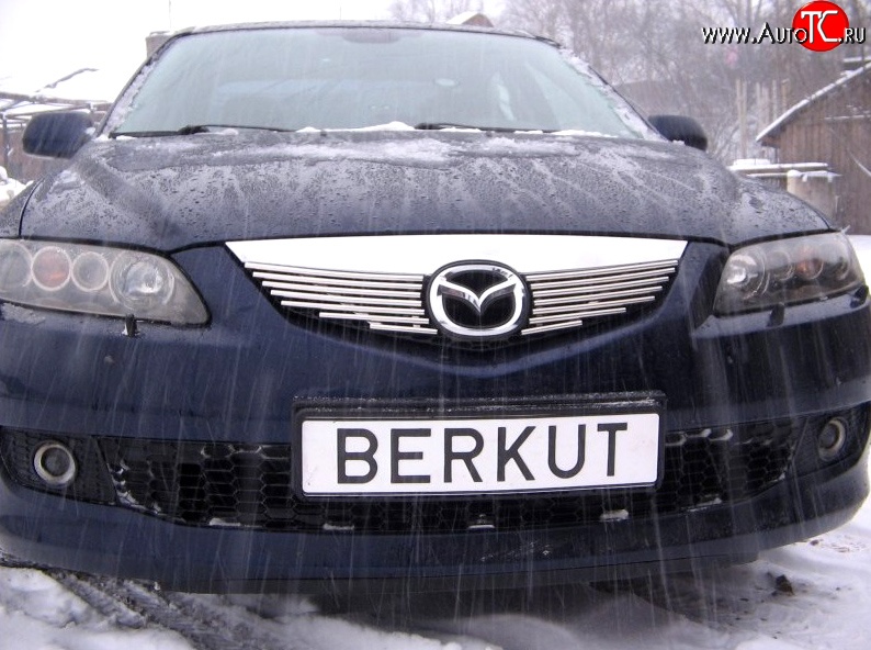 4 999 р. Декоративная вставка решетки радиатора Berkut Mazda 6 GG седан дорестайлинг (2002-2005)  с доставкой в г. Набережные‑Челны