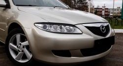 669 р. Реснички RA на фары Mazda 6 GG седан дорестайлинг (2002-2005) (Неокрашенные)  с доставкой в г. Набережные‑Челны. Увеличить фотографию 2