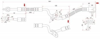 Тормозной шланг SAT (левый) Mazda 6 GG седан рестайлинг (2005-2008)