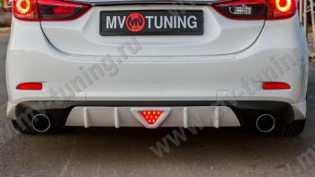 2 499 р. Стоп сигнал LED F1  Mazda 6  GJ (2012-2018) дорестайлинг седан, 1-ый рестайлинг седан (Красный)  с доставкой в г. Набережные‑Челны. Увеличить фотографию 2