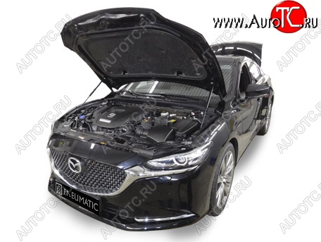 4 599 р. Упоры капота Pomogator Mazda 6 GJ 2-ой рестайлинг универсал (2018-2025)  с доставкой в г. Набережные‑Челны