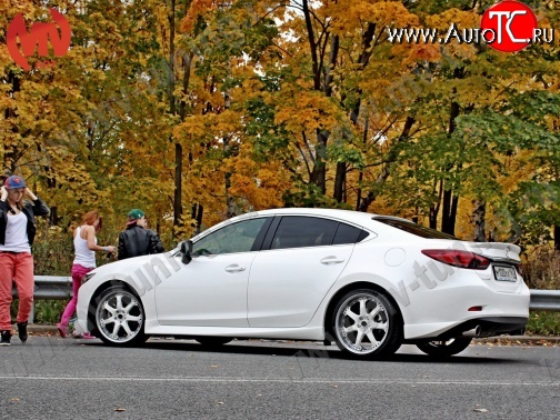 11 399 р. Пороги накладки SkyActivSport  Mazda 6  GJ (2012-2018) дорестайлинг седан, 1-ый рестайлинг седан (Неокрашенные)  с доставкой в г. Набережные‑Челны